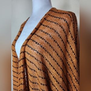 LULAROE Lindsay Kimono NWT Women's size Medium Burnt Orange w/ Black